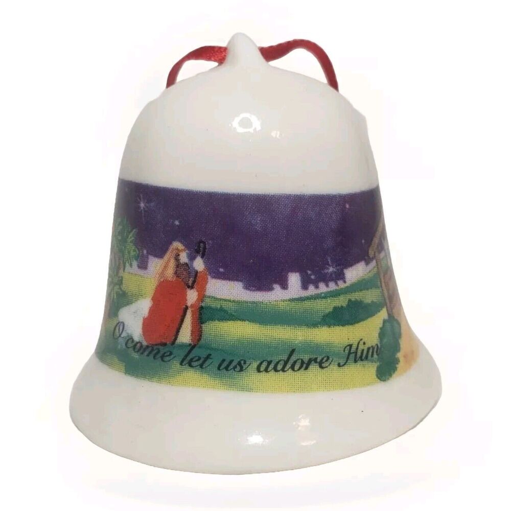 Vtg Christmas Bell Jesus Nativity Wise Men Star Christianity Zondervan